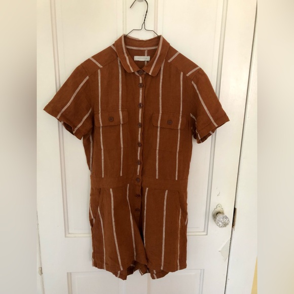 Outerknown S.E.A. Suit Shortall Jumpsuit Size XSmall in Cedar Sailing Stripe - Picture 1 of 5